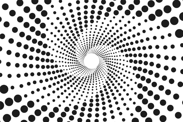 Fondo de diseño plano en círculo espiral