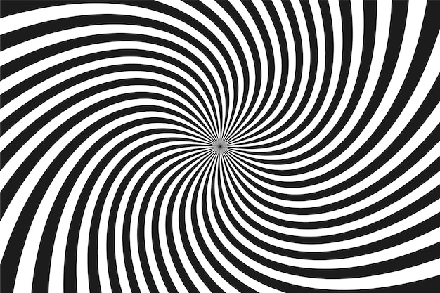 Fondo de diseño plano en círculo espiral