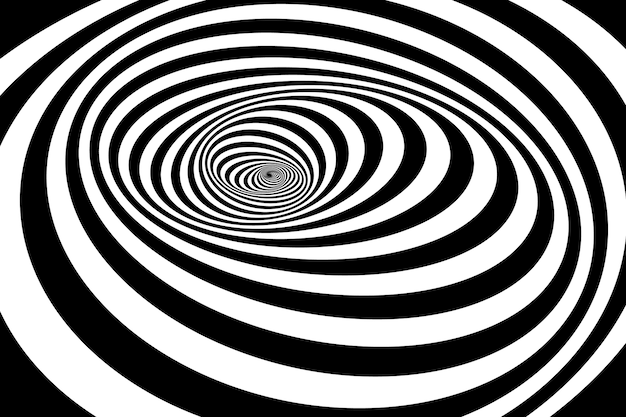 Fondo de diseño plano en círculo espiral