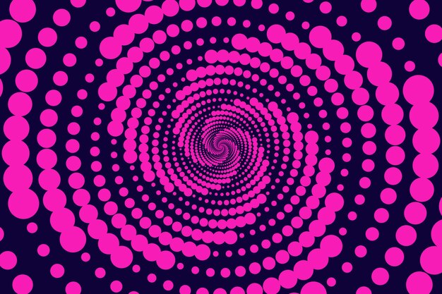 Fondo de diseño plano en círculo espiral