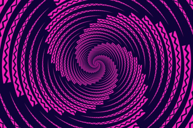 Fondo de diseño plano en círculo espiral