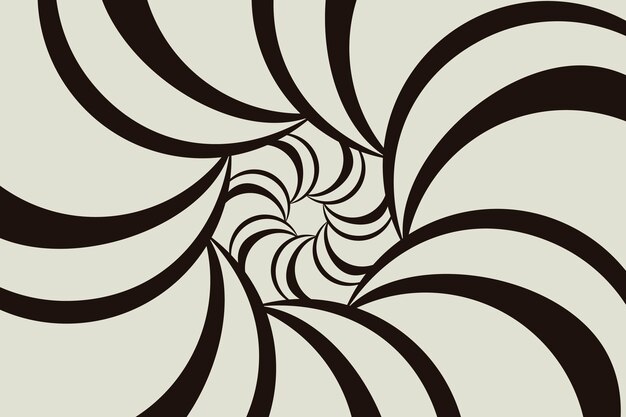Fondo de diseño plano en círculo espiral
