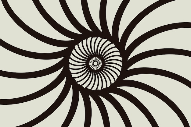 Fondo de diseño plano en círculo espiral