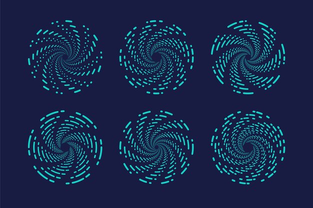 Fondo de diseño plano en círculo espiral