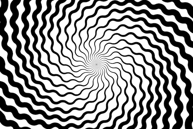 Fondo de diseño plano en círculo espiral