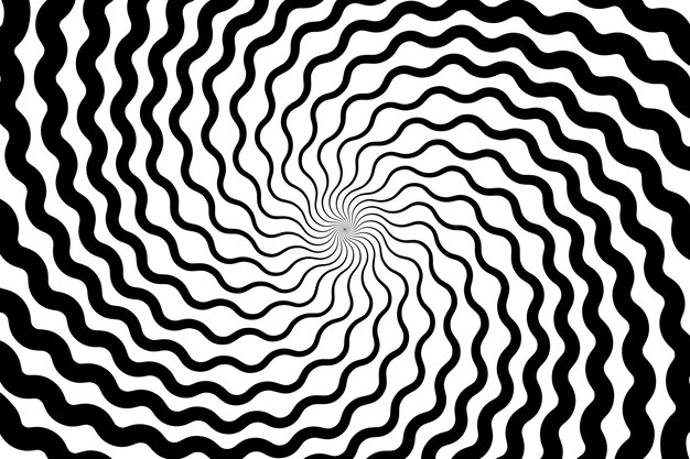 Fondo de diseño plano en círculo espiral