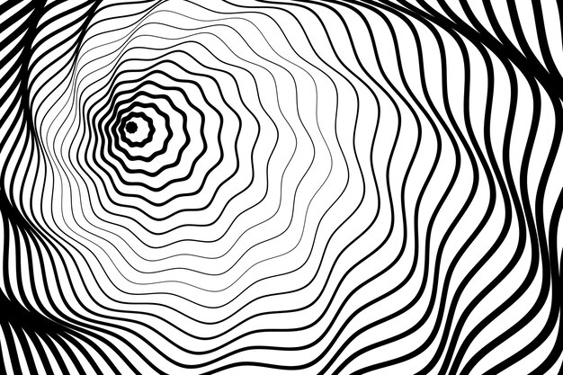 Fondo de diseño plano en círculo espiral