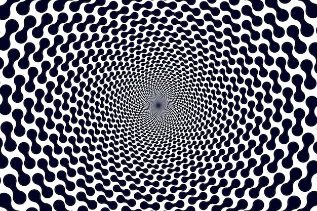 Fondo de diseño plano en círculo espiral