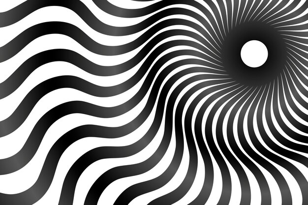 Fondo de diseño plano en círculo espiral