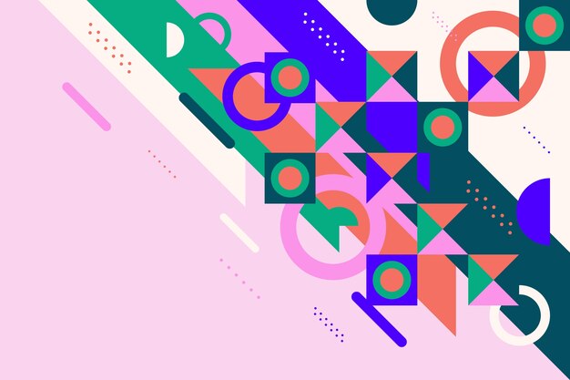 Fondo de diseño plano con patrón geométrico