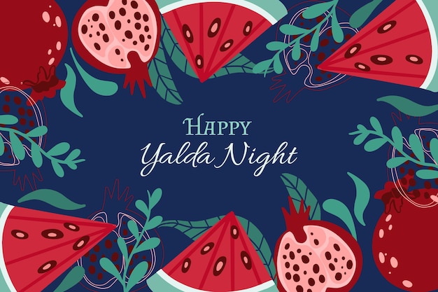 Vector gratuito fondo de diseño plano yalda