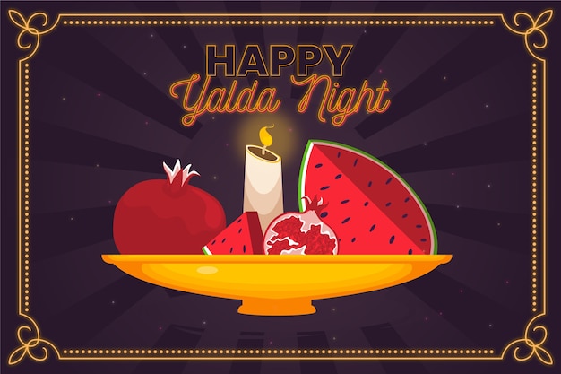 Vector gratuito fondo de diseño plano yalda