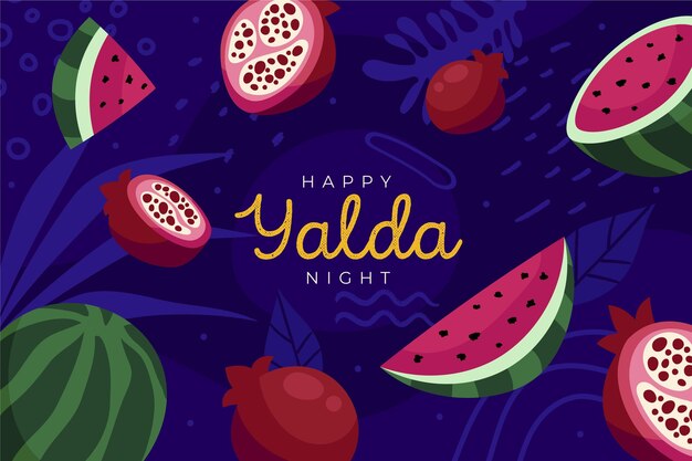 Fondo de diseño plano yalda