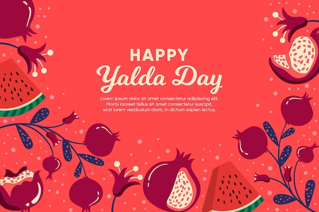 Fondo de diseño plano yalda