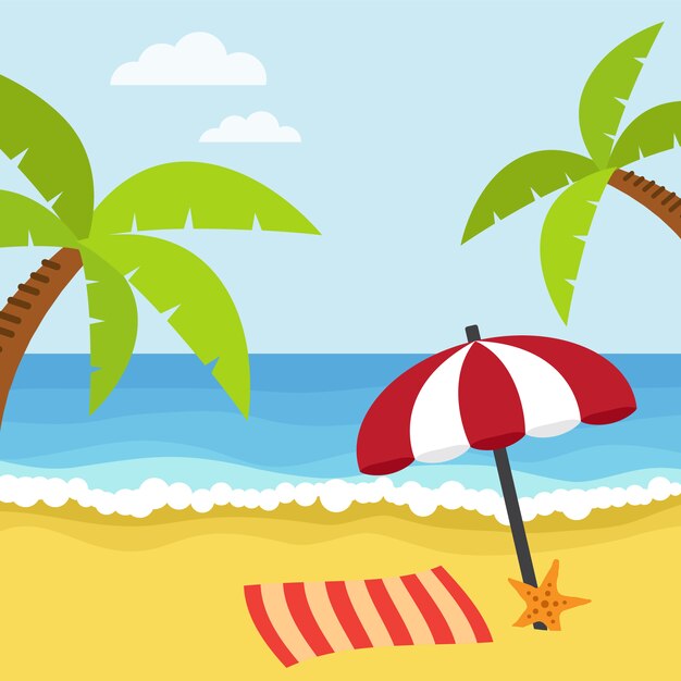 Fondo con diseño de playa