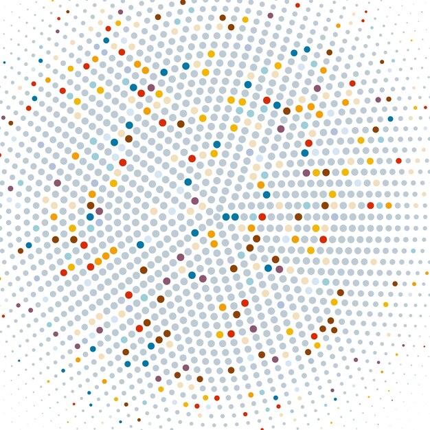 Fondo de diseño de puntos radiales de medio tono abstractos
