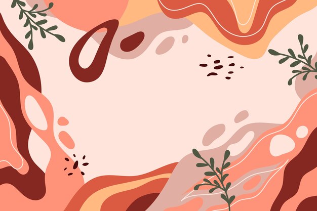 Fondo de diseño de terracota dibujado a mano