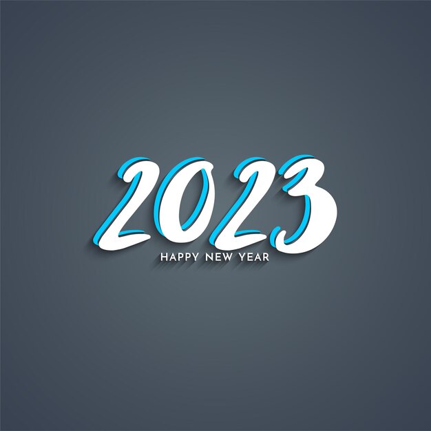 Fondo de diseño de texto creativo feliz año nuevo 2023