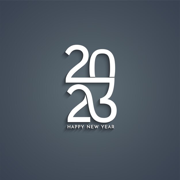 Fondo de diseño de texto creativo feliz año nuevo 2023