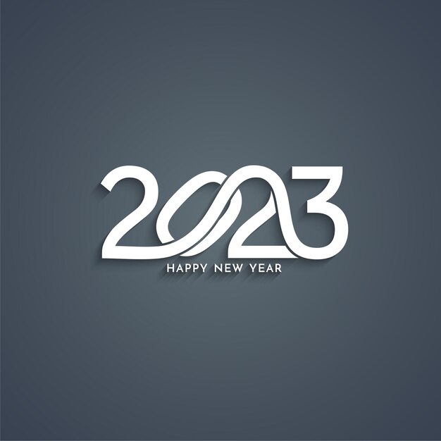 Fondo de diseño de texto creativo feliz año nuevo 2023