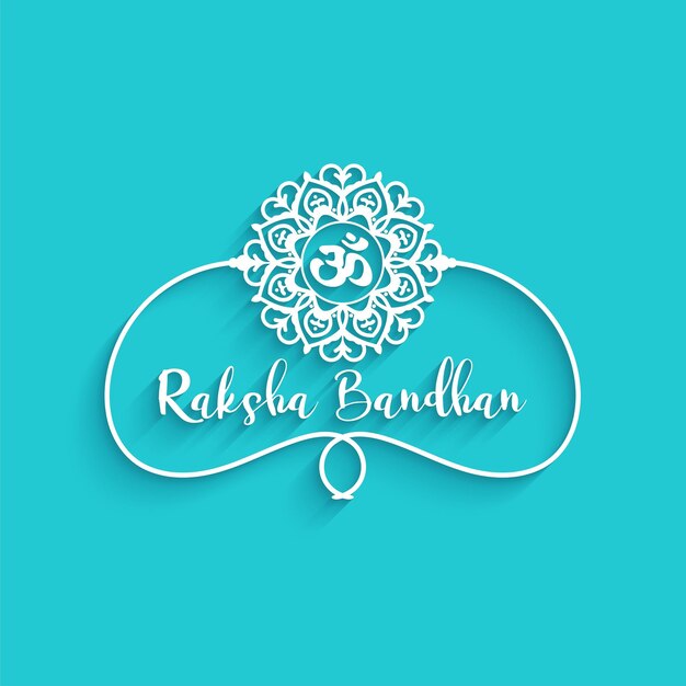 Fondo de diseño de texto con estilo elegante feliz Raksha bandhan