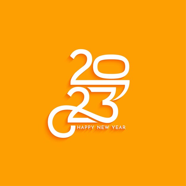 Fondo de diseño de texto feliz año nuevo 2023