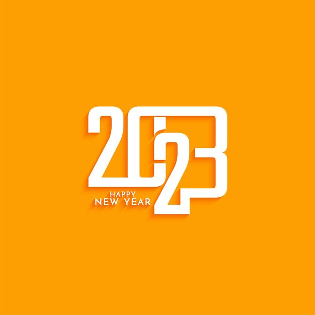 Fondo de diseño de texto feliz año nuevo 2023