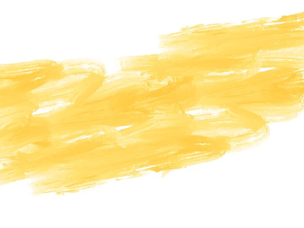 Fondo de diseño de trazo de pincel acuarela amarillo elegante