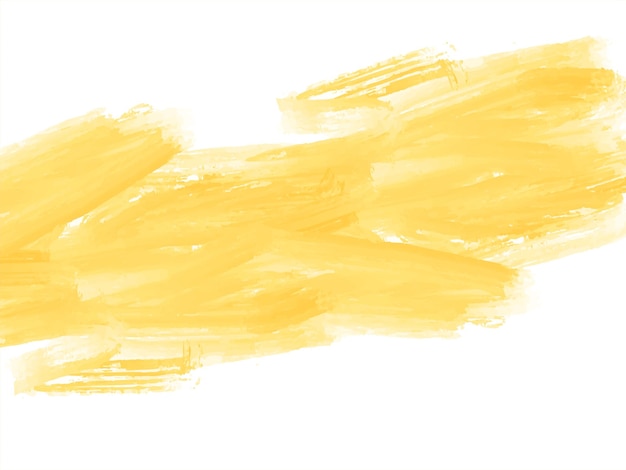Fondo de diseño de trazo de pincel acuarela amarillo elegante