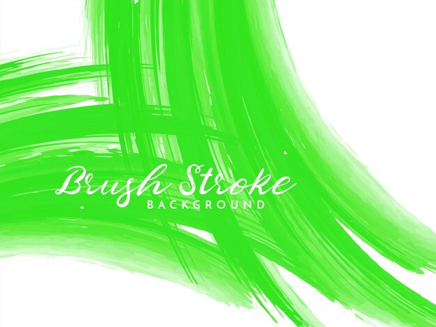 Fondo de diseño de trazo de pincel de acuarela verde