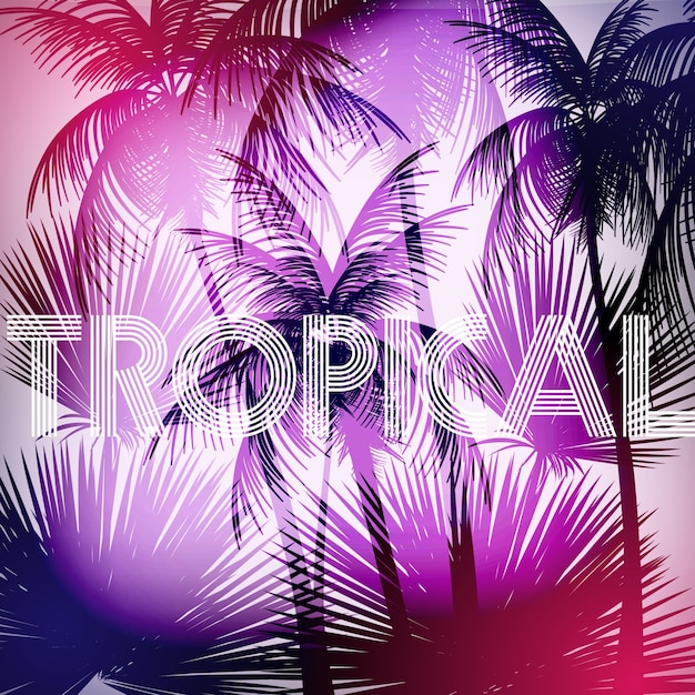 Vector gratuito fondo con diseño tropical