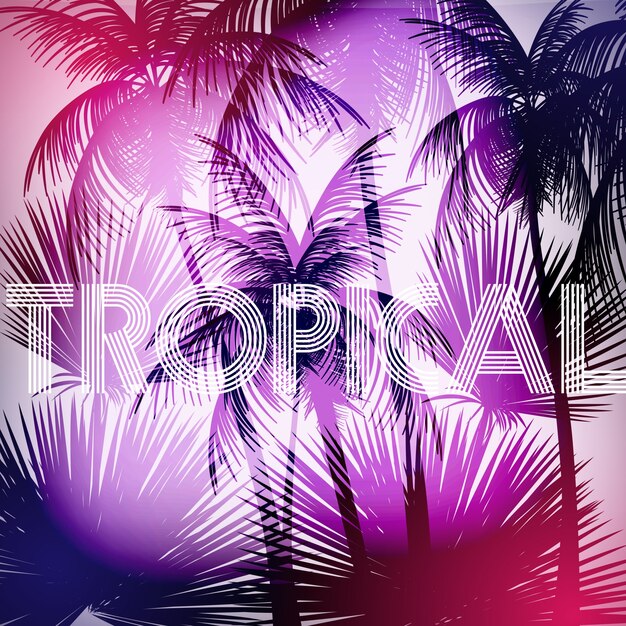 Fondo con diseño tropical