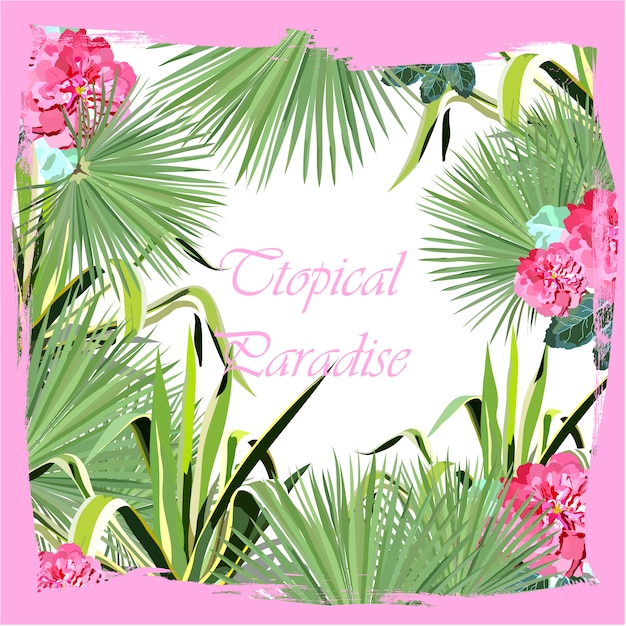 Fondo con diseño tropical