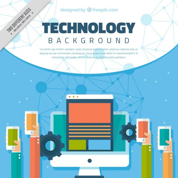 Fondo de dispositivos tecnológicos