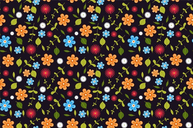 Fondo ditsy estampado floral colorido