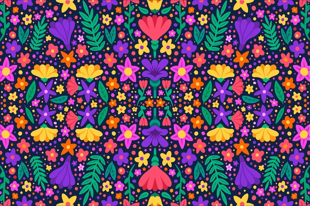 Vector gratuito fondo ditsy estampado floral colorido