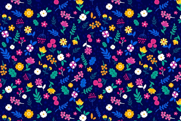 Fondo ditsy estampado floral colorido