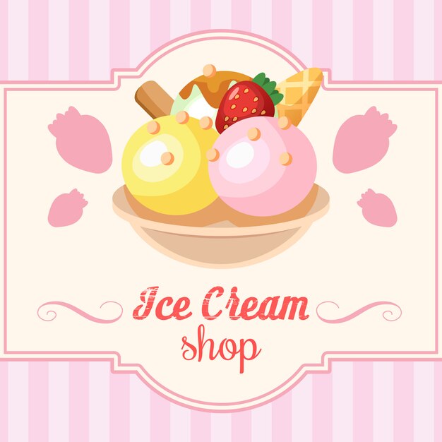 Fondo divertido del helado.
