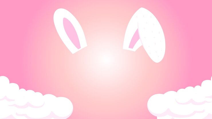 Vector gratuito fondo divertido orejas conejo