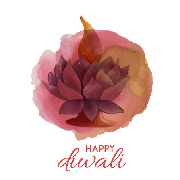 Fondo de Diwali de la acuarela