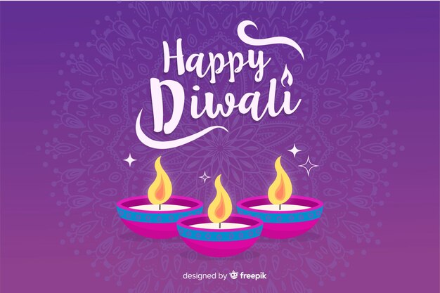Fondo diwali dibujado a mano