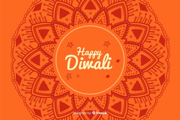 Fondo diwali dibujado a mano