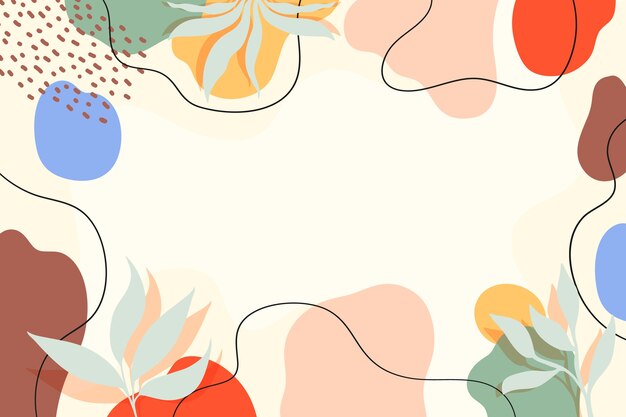 Fondo de doodle abstracto de diseño plano