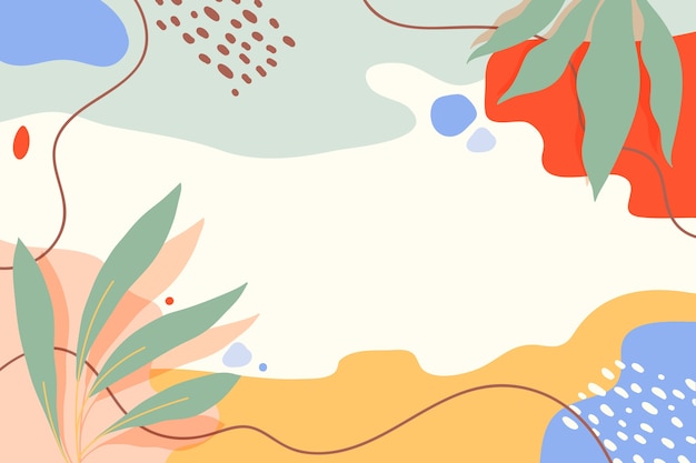 Fondo de doodle de naturaleza dibujada a mano