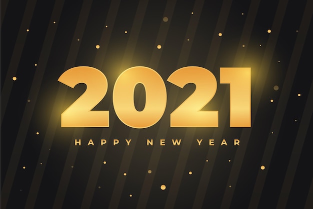 Vector gratuito fondo dorado año nuevo 2021