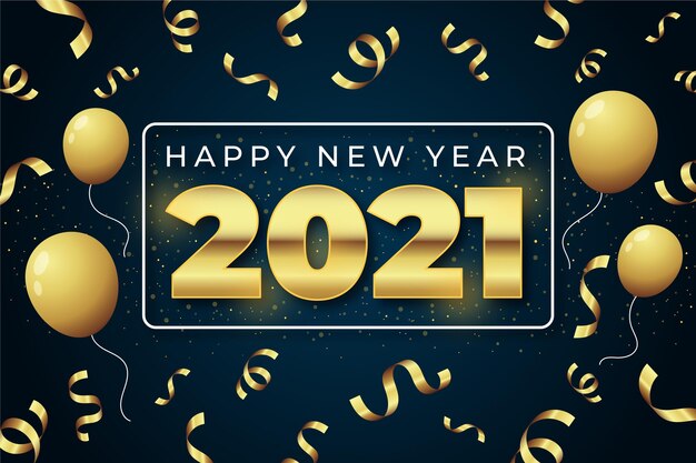 Fondo dorado año nuevo 2021