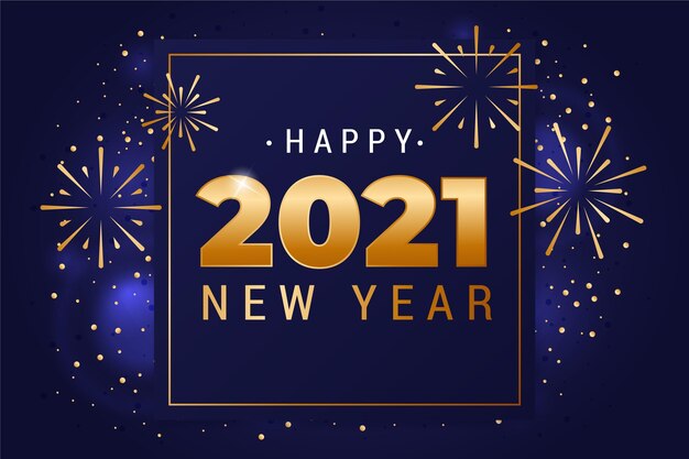 Fondo dorado año nuevo 2021