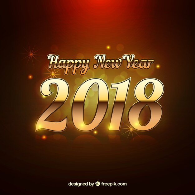 Fondo dorado de año nuevo