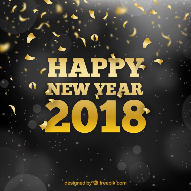 Vector gratuito fondo dorado de año nuevo 
