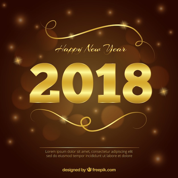 Fondo dorado de año nuevo 